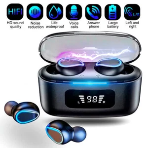IPX7 WaterProof Wireless Earphone Earbuds for iPhone Samsung Android Bluetooth - Zdjęcie 1 z 17