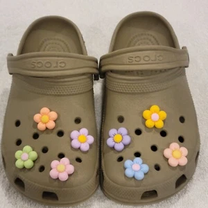 Crocs Kids Clog Color Khaki Size C 12/13 With New Charms Color Is Hard To Find - Picture 1 of 10