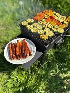 Sturdy portable mangal-suitcase 3 mm for 6 skeewes with case - Picture 1 of 10