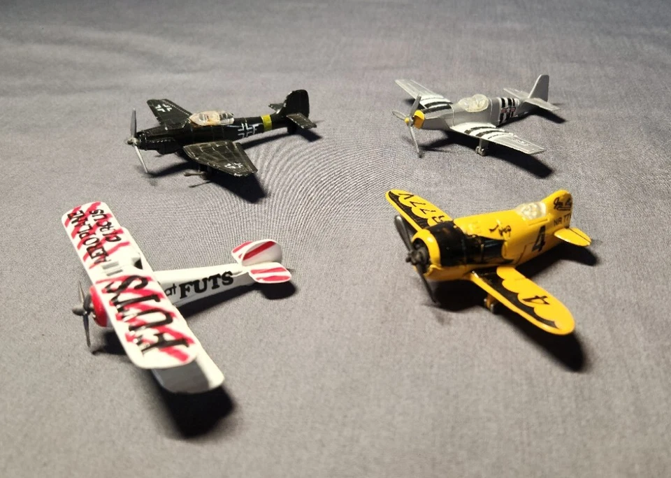 Lot of 4 Vintage Diecast Toy Propeller Planes, Seebee, Junkers JU-871, EUC - Image 1 of 4