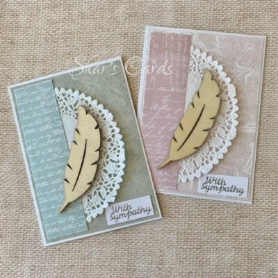 Feather Sympathy Card, Heartfelt Condolence Card, Handmade in Australia - Image 1 of 4