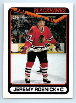 1990-91 O-Pee-Chee OPC #7 JEREMY ROENICK Rookie Card Chicago Blackhawks - Image 1 of 3