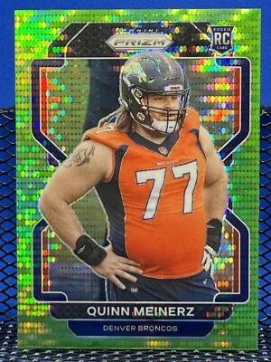 2021 Panini Prizm QUINN MEINERZ Green Pulsar Denver Broncos RC Rookie - Image 1 of 2