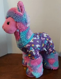 BUILD A BEAR LLAMA IN PAJAMAS With HG / Honey Girl Boots Cotton Candy Colors - Picture 1 of 6
