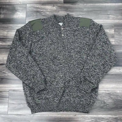Vtg LL Bean Sweater Mens 2XL Long Wool Pullover Knit Hunting Henley USA Made - Image 1 of 4