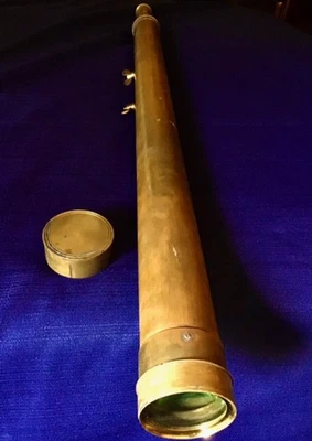 43" Long JP Cutts (English, 1787-1858) WORKING Bass Nautical Astronomy Telescope - Image 1 of 4