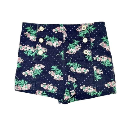 Janie And Jack Button Front Floral Shorts Size 6 - Image 1 of 4