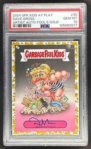 2024 Topps GBK Artist Auto-Fool's Gold PSA 10 Dave Gross - Picture 1 of 2