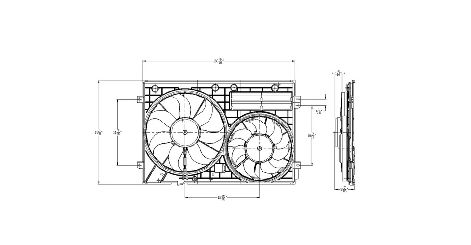 Conjunto de ventilador de refrigeración de doble radiador y condensador para 12-15 Volkswagen Passat 2,0 L Foto 1 de 1