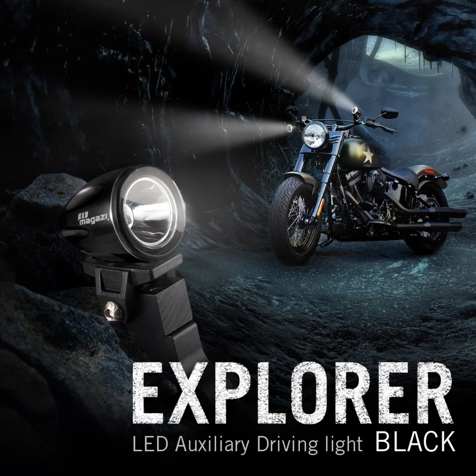 mini foco de luz LED carcasa negra 22-25 mm diámetro barra se adapta a Suzuki Yamaha Foto 1 de 4