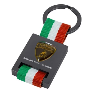 Lamborghini Squadra Corse Italian Flag Keyring - Picture 1 of 3