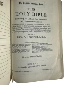 Oxford Scofield Reference Ed. Concordance Leather Holy Bible 1945 Concordance - Picture 1 of 9