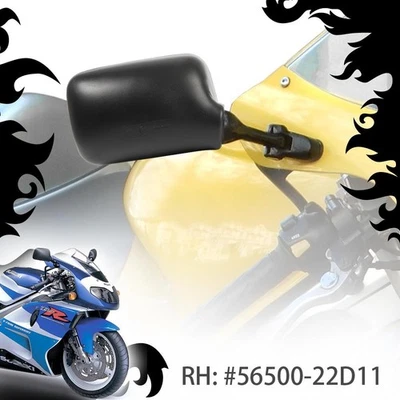 Espejo retrovisor derecho de repuesto VAWiK FS286 cromo convexo para Suzuki TL1000S 1997-2001 Foto 1 de 4