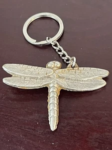 Schlüsselanhänger Zinn Libelle einzigartig 2,75" Spannweite solide Qualität  - Bild 1 von 3