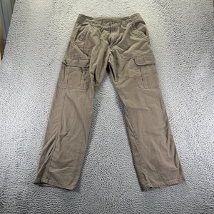 Wrangler Pant Men 30X30 Brown Cotton Cargo Straight Leg Relaxed Stretch Workwear - Picture 1 of 10