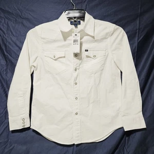 Polo Ralph Lauren Shirt Cotton Oxford Western Pearl Snap Youth M (10-12) BOYS - Picture 1 of 4