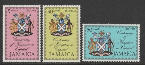Jamaica 1972 Kingston as Capital set SG 362-364 Mnh Cover