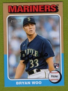 2024 Topps Heritage Mini Bryan Woo #245 RC MARINERS - Picture 1 of 1