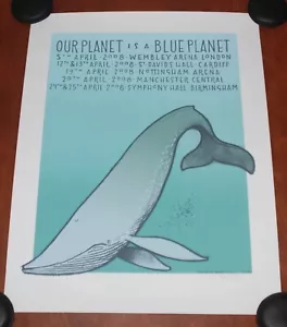 Jay Ryan Our Planet Is Blue Planet Poster UK Tour Blue Whale Art Print S/# 350 - Picture 1 of 5