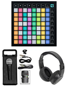 Novation Launchpad X MIDI USB Music Production Pad Controller+Mic+Headphones - Picture 1 of 7