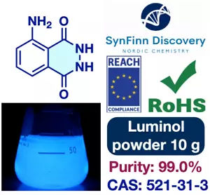 Luminol Pulver | CAS: 521-31-3 | 10g | Reinheit : +99,0% - Bild 1 von 2