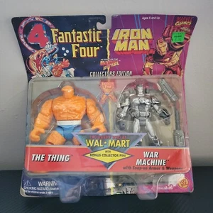 New ToyBiz 1995 THE THING & WAR MACHINE Action Figures 2Pk Walmart Exclusive Pin - Picture 1 of 18