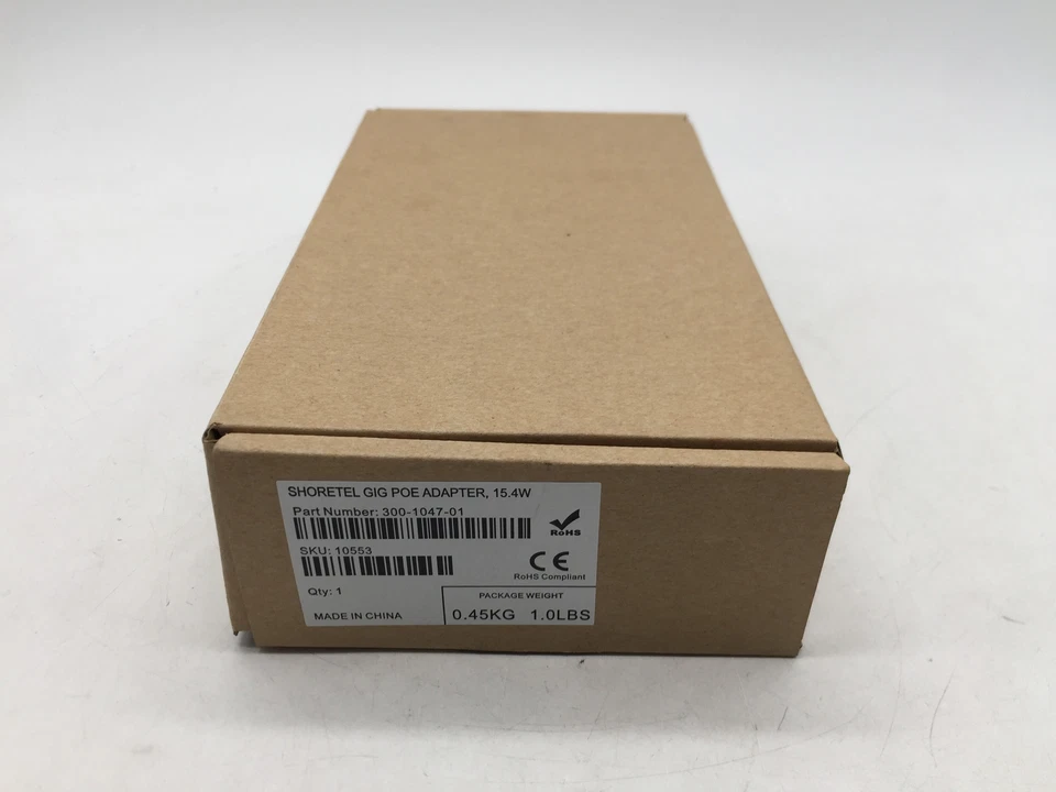 Shoretel 300-1047-01 Single Port Power Over Ethernet Gig Poe Adapter FREE S/H - Image 1 of 3