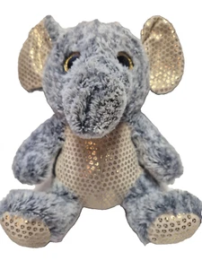 Juguete de peluche de elefante brillante y suave con textura múltiple 12" ligeramente usado - Imagen 1 de 5