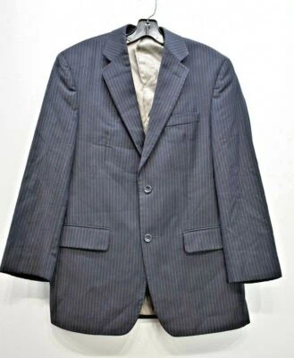 Blazer Joseph & Feiss Hombres A Rayas Muesca Solapa 2 Botones Solapa Bolsillo Lana 38 Reg Foto 1 de 4