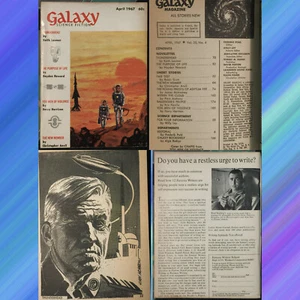 VINTAGE GALAXY Science Fiction April 1967 V25#4 SCI-FI Pulp Keith Laumer nice!!! - Foto 1 di 5