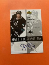 2007-08 Upper Deck Signature Sensations Joe Thornton #SS-JT Auto Card SJ Sharks