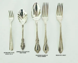 Vintage Silverplate Flatware Pieces Oneida Wlm Rogers IS and Community Artistry - Picture 1 of 5