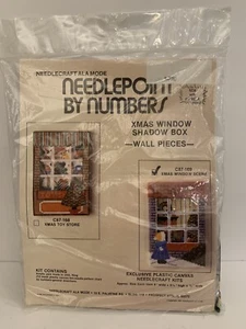 Window Scene Kit Christmas Craft Kit Needlepoint by Numbers Needlecraft Ala Mode - Picture 1 of 12