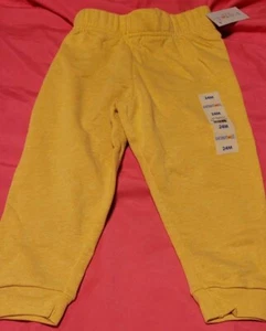 NWT Garanimals Unisex Kids Size 24 Months yellow soft sweatpants - Picture 1 of 1