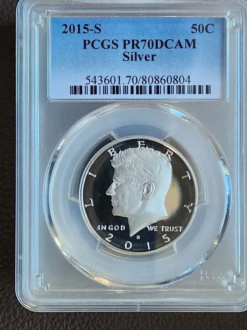 2015 S SILVER Kennedy JFK Half Dollar Proof PCGS PR70DCAM Cover