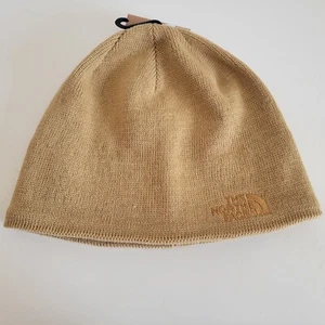 The North Face Jim Fleece Lined Knit Beanie Hat Antelope Tan One Size NWT - Picture 1 of 6
