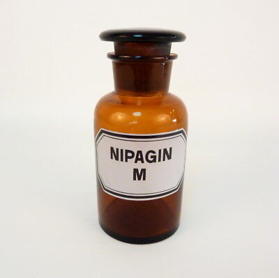Apothekerflasche Mit Schliff Stopfen Glas Emailliert - Nipagim M - 15 Cm • 20.42€