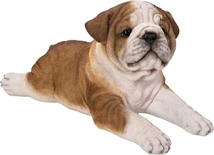 Vivid Arts - Realistische Legende Bulldogge Welpe Gartendekoration, XRL-LBDP-A, L: 49 - Bild 1 von 2