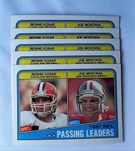 5 ) Joe Montana Topps Football Cards Near Mint Lot HOF San Francisco 49ers $$ QB - Picture 1 of 1