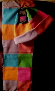 SWANY 2 Piece Hat Beanie and Scarf Set Multi Color Patchwork NEW @Super Gift@ - Picture 1 of 6