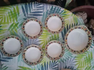 Tillson ware till & Son Fruit edged vintage dishes bowls x 6 - Picture 1 of 7