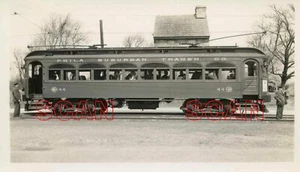 1A700D RP 1940s PHILADELPHIA SUBURBAN TRANSPORTATION CAR 44 WEST CHESTER PIKE - Picture 1 of 1