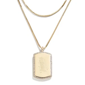 WEAR by Erin Andrews x Baublebar Minnesota Twins Dog Tag Necklace - Picture 1 of 2