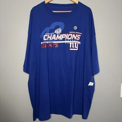 Camisa de los New York Giants para Hombres 3XL Azul NFL Fútbol Super Bowl XLII 2008 Campeones Foto 1 de 4