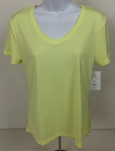 Athletic Works Top Damen Größe XS 0 bis 2 gelb Dri Works Core T-Shirt neu mit Etikett - Bild 1 von 14