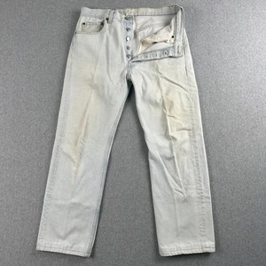 Jeans rectos vintage Levis 501 XX Button Fly 1995 hechos en EE. UU. 33x30 azul claro - Imagen 1 de 10