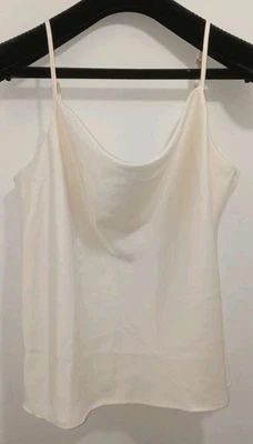 Banana Republic Cami бак Sz L маленький слоновой кости новый с Ярлыками * недостаток * регулируемый спагетти ремень - Изображение 1 из 4