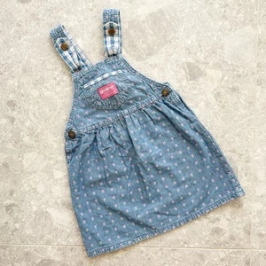 Oshkosh Tulip Flower Denim Pinafore Skirtall - Picture 1 of 4