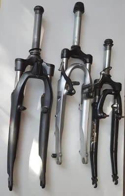 28 Zoll Federgabeln 3 Stück für Trekking Fahrrad/Ebike Ersatzteile Konvolut - Bild 1 von 4