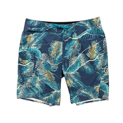 Volcom Board Shorts Mens 36 Palm Leaves Print Drawstring Beach Swim Surf Surfing - Image 1 of 4